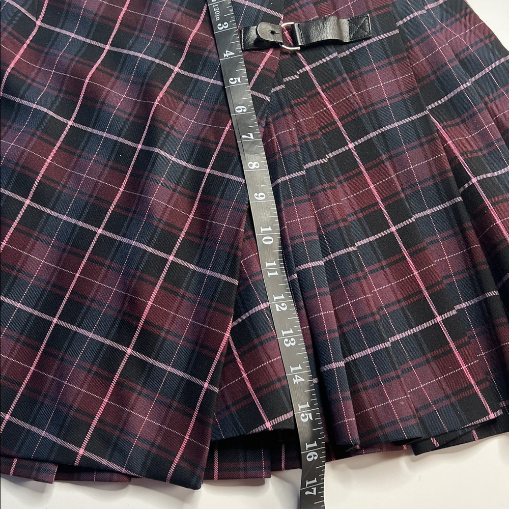 Maje mini skirt pleated flared preppy tartan Wool dark Academia traditional - Picture 13 of 13